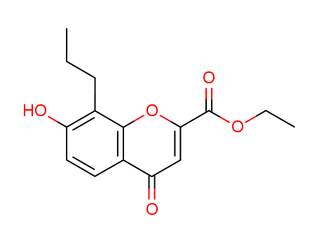 4H-1-Benzopyran-2-carboxylic acid, 7-hydroxy-4-oxo-8-propyl-, ethyl
ester