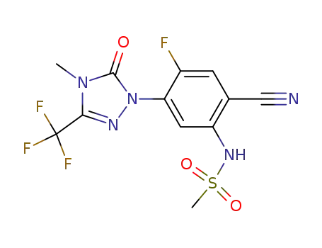 1-(4-cyano-2-fluoro-5-methylsulphonylaminophenyl)-4-methyl-3-trifluoromethyl-1,2,4-triazolin-5-one