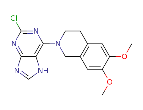 2-chloro-6-(1,2,3,4-tetrahydro-6,7-dimethoxyisoquinol-2-yl)purine