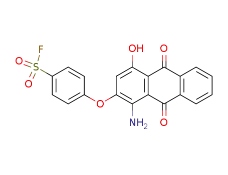 Molecular Structure of 170865-52-8 (4-[(1-amino-4-hydroxy-9,10-dioxo-9,10-dihydroanthracen-2-yl)oxy]benzenesulfonyl fluoride)