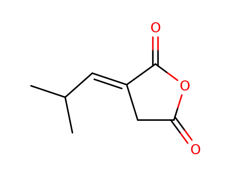 Molecular Structure of 609360-79-4 (2,5-Furandione, dihydro-3-(2-methylpropylidene)-, (3Z)- (9CI))
