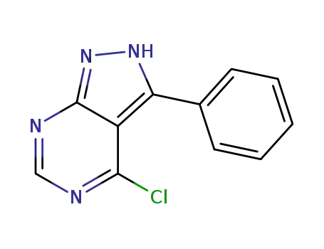 Molecular Structure of 164514-32-3 (1H-Pyrazolo[3,4-d]pyrimidine, 4-chloro-3-phenyl-)