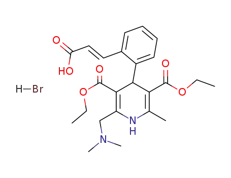 2-Dimethylaminomethyl-6-methyl-(E)-4(-2(2-carboxyethenyl)phenyl)-1,4-dihydro-3,5-pyridinedicarboxylic acid diethylester, hydrobromide