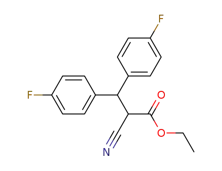Molecular Structure of 111448-52-3 (ethyl 2-cyano-3,3-bis(4-fluorophenyl)propionate)