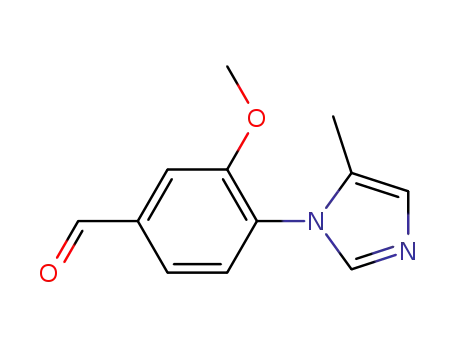 Molecular Structure of 870837-19-7 (3-methoxy-4-(5-methyl-1H-imidazol-1-yl)benzaldehyde)