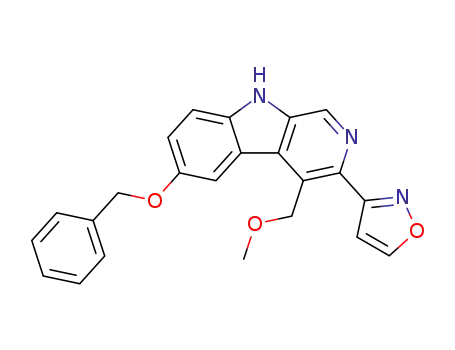 Molecular Structure of 122751-80-8 (6-Benzyloxy-3-(3-isoxazolyl)-4-methoxymethyl-β-carboline)