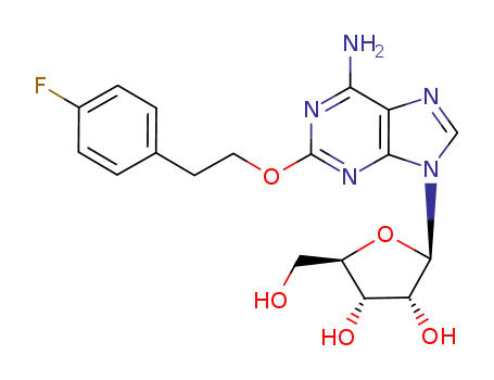 Molecular Structure of 131865-85-5 (2-(2-(4-fluorophenyl)ethoxy)adenosine)