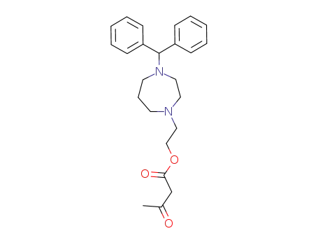 Molecular Structure of 90096-17-6 (Butanoic acid, 3-oxo-,
2-[4-(diphenylmethyl)hexahydro-1H-1,4-diazepin-1-yl]ethyl ester)
