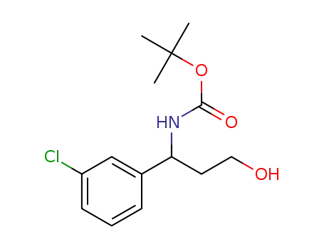 Molecular Structure of 1314406-54-6 (3-(Boc-aMino)-3-(3-chlorophenyl)-1-propanol)