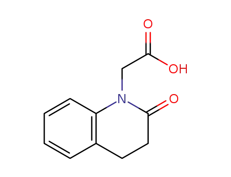 Molecular Structure of 81745-21-3 ((2-Oxo-3,4-dihydro-2H-quinolin-1-yl)-acetic acid)