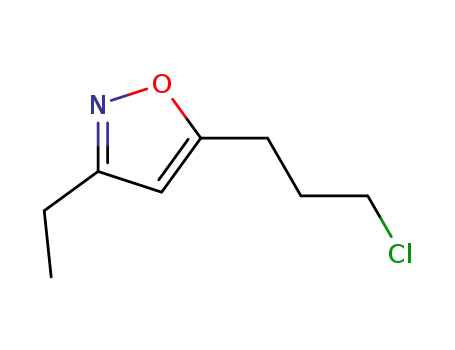 Molecular Structure of 130226-11-8 (5-(3-Chloropropyl)-3-ethylisoxazole)