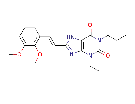 Molecular Structure of 151539-27-4 (8-[(E)-2-(2,3-dimethoxyphenyl)ethenyl]-1,3-dipropyl-3,7-dihydro-1H-purine-2,6-dione)