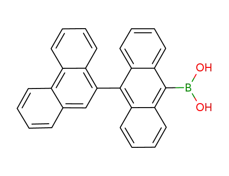 Molecular Structure of 911390-70-0 ([10-(Phenanthren-9-yl)anthracen-9-yl]boronic Acid)
