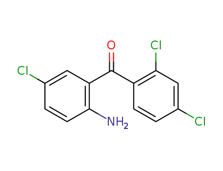 Molecular Structure of 63218-44-0 (Methanone, (2-amino-5-chlorophenyl)(2,4-dichlorophenyl)-)