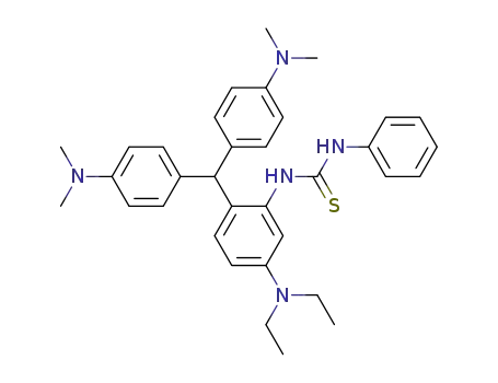 Molecular Structure of 64071-92-7 (4-diethylamino-2-(N'-phenylthioureido)-4',4-bis-(dimethylamino)triphenylmethane)