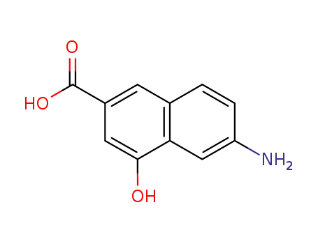 Molecular Structure of 64955-20-0 (2-Naphthalenecarboxylicacid,6-amino-4-hydroxy-(9CI))