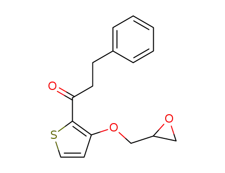 Molecular Structure of 83261-16-9 (1-Propanone, 1-[3-(oxiranylmethoxy)-2-thienyl]-3-phenyl-)