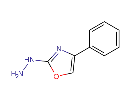 Molecular Structure of 95458-69-8 (2(3H)-Oxazolone, 4-phenyl-, hydrazone)