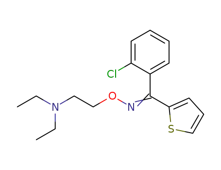(2-chloro)-phenyl 2-thienyl O-(diethylaminoethyl)-ketone oxime