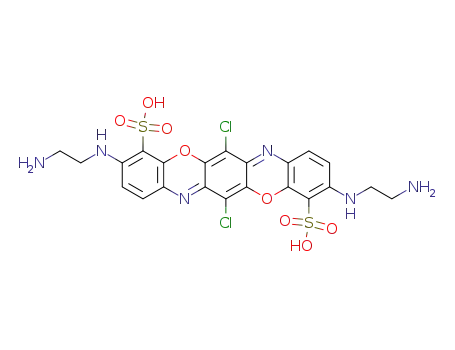 3,10-bis[(2-aminoethyl)amino]-6,13-dichloro[1,4]benzoxazino[2,3-b]phenoxazine-4,11-disulfonic acid