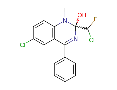 6-chloro-2-chlorofluoromethyl-1,2-dihydro-2-hydroxy-1-methyl-4-phenylquinazoline