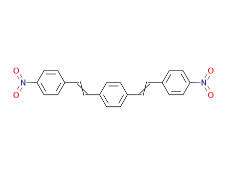 Molecular Structure of 3547-02-2 (Benzene, 1,4-bis[2-(4-nitrophenyl)ethenyl]-)