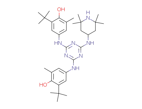 Phenol,
4,4'-[[6-[(2,2,6,6-tetramethyl-4-piperidinyl)amino]-1,3,5-triazine-2,4-diyl]
diimino]bis[2-(1,1-dimethylethyl)-6-methyl-