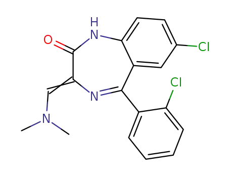 7-Chloro-5-(2'-chloro-phenyl)-1,3-dihydro-3-(dimethylaminomethylene)-2H-1,4-benzodiazepin-2-one