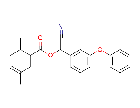 Molecular Structure of 63329-80-6 (4-Pentenoic acid, 4-methyl-2-(1-methylethyl)-,
cyano(3-phenoxyphenyl)methyl ester)