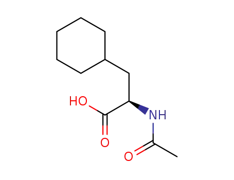 Molecular Structure of 952230-81-8 ((R)-2-acetamido-3-cyclohexylpropanoic acid)