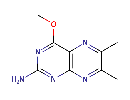 Molecular Structure of 2277-47-6 (2-Pteridinamine, 4-methoxy-6,7-dimethyl-)