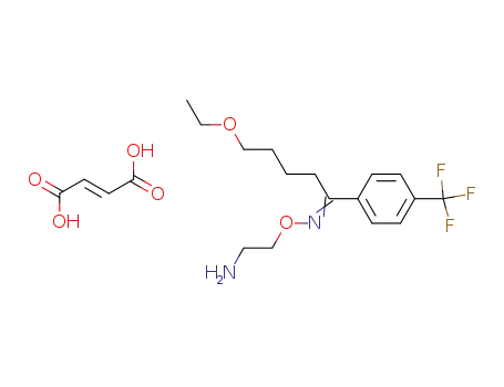 Molecular Structure of 61718-85-2 (1-Pentanone, 5-ethoxy-1-[4-(trifluoromethyl)phenyl]-,
O-(2-aminoethyl)oxime, (2E)-2-butenedioate (1:1))