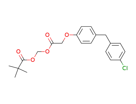 Molecular Structure of 57081-42-2 (({[4-(4-chlorobenzyl)phenoxy]acetyl}oxy)methyl 2,2-dimethylpropanoate)