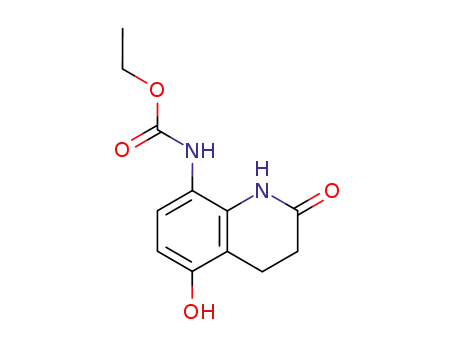 Molecular Structure of 65369-50-8 (Carbamic acid, (1,2,3,4-tetrahydro-5-hydroxy-2-oxo-8-quinolinyl)-, ethyl
ester)