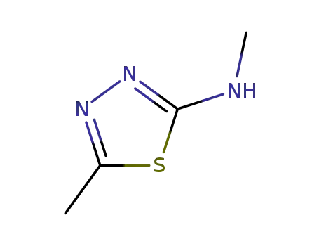 Molecular Structure of 38917-35-0 (N,5-Dimethyl-1,3,4-thiadiazol-2-amine)