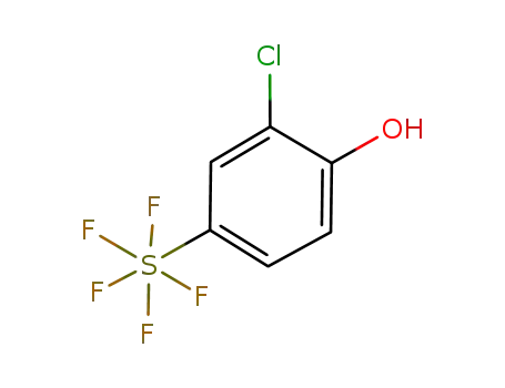 Molecular Structure of 852469-80-8 (2-chloro-4-(pentafluoro-λ<sup>6</sup>-sulfanyl)phenol)