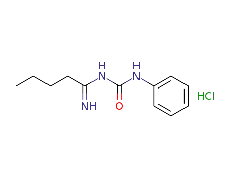 Molecular Structure of 23964-17-2 (1-phenyl-3-(pentanimidoyl)urea hydrochloride)