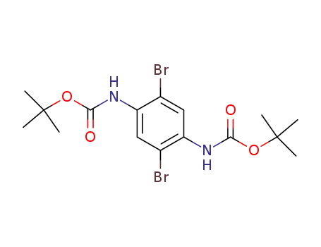 Molecular Structure of 159624-12-1 (di(tert‐butyl) (2,5‐dibromo‐1,4‐phenylene)dicarbamate)