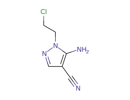 Molecular Structure of 89466-60-4 (5-amino-1-(2-chloroethyl)-1H-pyrazole-4-carbonitrile)