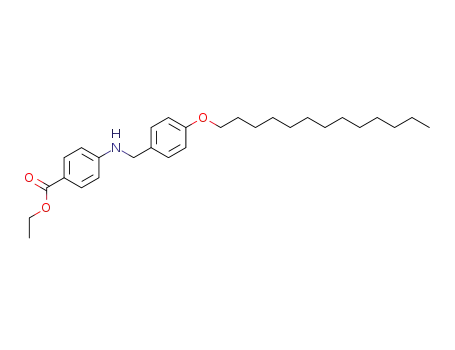 Molecular Structure of 61439-65-4 (Benzoic acid, 4-[[[4-(tridecyloxy)phenyl]methyl]amino]-, ethyl ester)