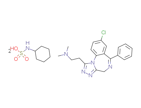 1-[2-(dimethylamino)ethyl]-8-chloro-6-phenyl-4H-s-triazolo[4,3-a][1,4]benzodiazepine bis (cyclohexanesulfamate)