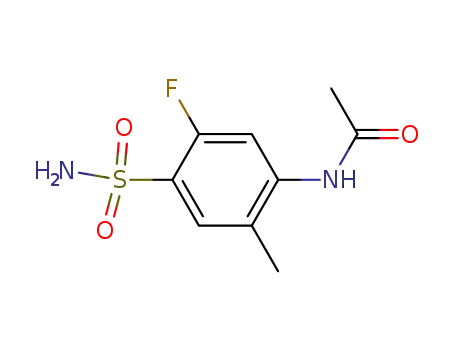 Molecular Structure of 30170-08-2 (N-[4-(AMINOSULFONYL)-5-FLUORO-2-METHYLPHENYL]ACETAMIDE)