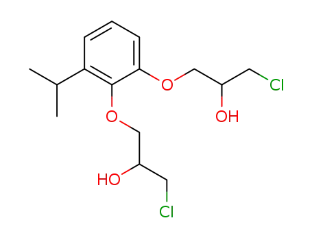 Molecular Structure of 34649-40-6 (2-Propanol, 1,1'-[[3-(1-methylethyl)-1,2-phenylene]bis(oxy)]bis[3-chloro-)