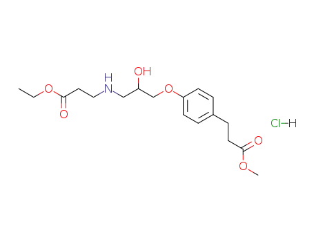 ethyl 3-[N-[2-hydroxy-3-[4-[2-(methoxycarbonyl)ethyl]phenoxy]propyl]amino]propionate hydrochloride