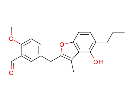 2-(3 formyl-4-methoxybenzyl)-3-methyl 4-hydroxy 5-propyl-benzofuran