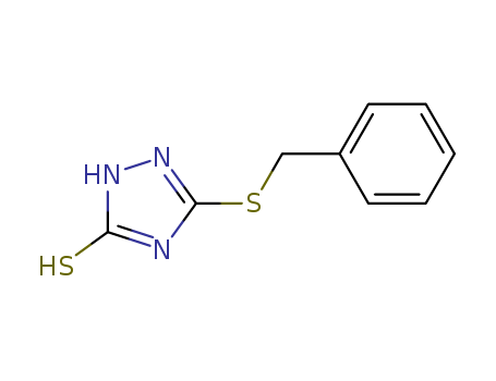 Molecular Structure of 112729-17-6 (3H-1,2,4-Triazole-3-thione, 1,2-dihydro-5-[(phenylmethyl)thio]-)