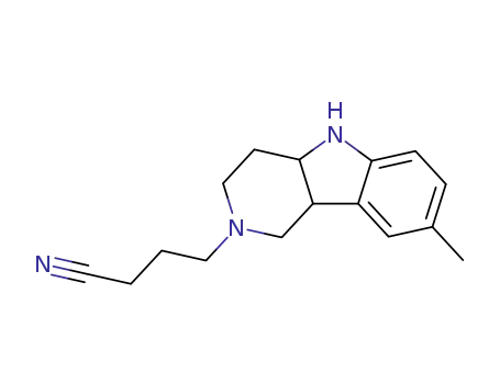 Molecular Structure of 57933-39-8 (2H-Pyrido[4,3-b]indole-2-butanenitrile,
1,3,4,4a,5,9b-hexahydro-8-methyl-)