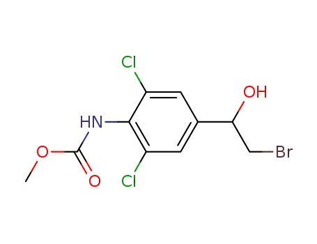 Molecular Structure of 60677-19-2 (3,5-dichloro-4-methoxycarbonylamino-α-bromomethylbenzyl alcohol)