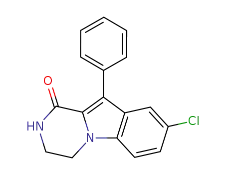 Pyrazino[1,2-a]indol-1(2H)-one, 8-chloro-3,4-dihydro-10-phenyl-