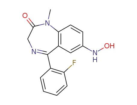 Molecular Structure of 55894-87-6 (5-(2-fluorophenyl)-7-(hydroxyamino)-1-methyl-1,3-dihydro-2H-1,4-benzodiazepin-2-one)
